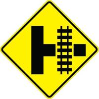 W10-3R - Highway-Rail Grade Crossing Sign