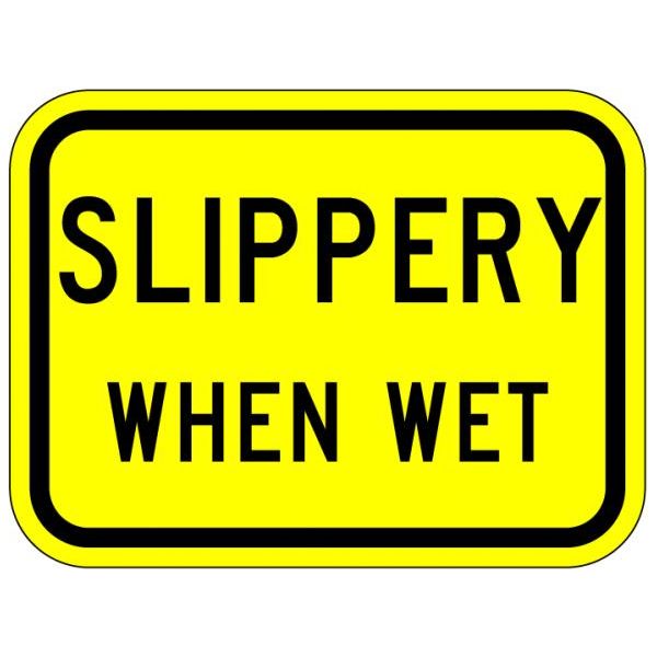 W8-10P Slippery When Wet Sign 