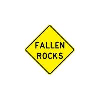 W8-14 Fallen Rocks Sign