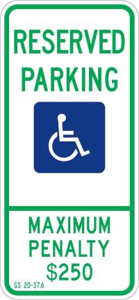 R7-8nc - North Carolina Handicap Parking Sign