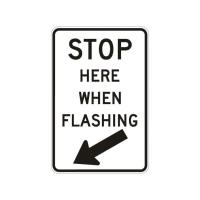 R8-10 - Stop Here When Flashing Sign