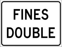 R2-6aP - Fines Double Sign (Plaque)