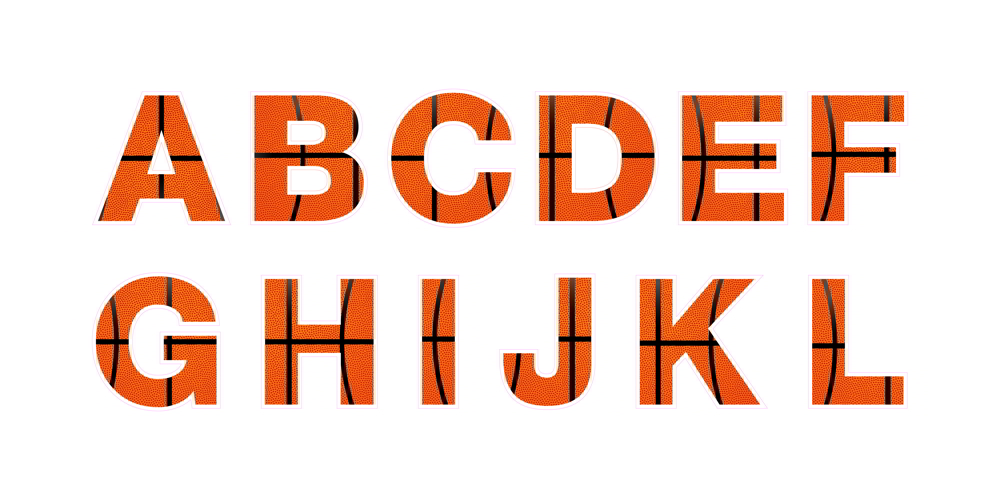 Basketball Alphabet Template