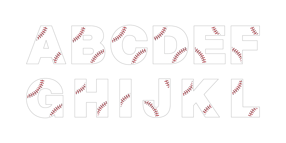 Baseball Alphabet Template