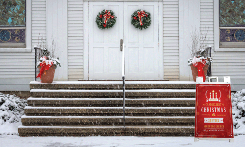 Christmas Service A-Frame Sign