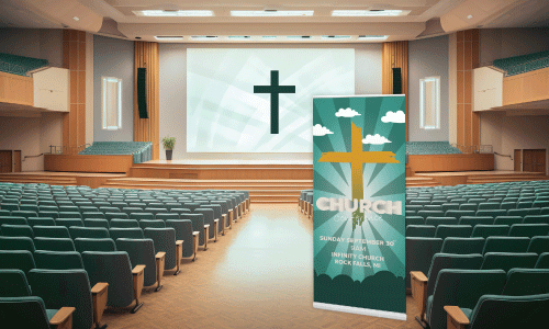 Church Service Banner Stand