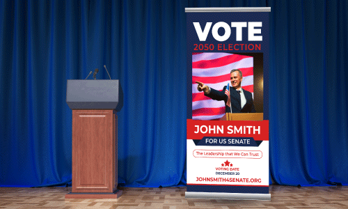 "Vote" Election Banner Stand