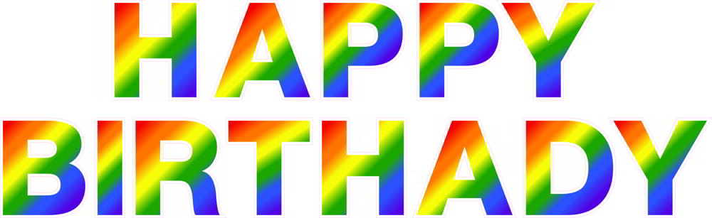 Rainbow Happy Birthday Template