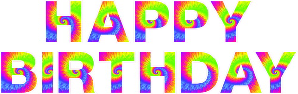 Tie Dye Happy Birthday Template