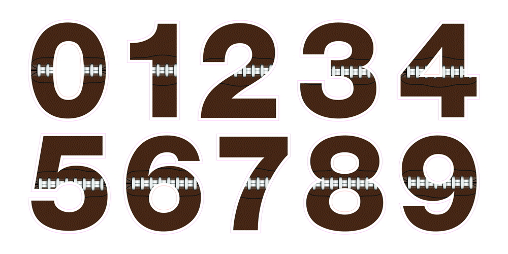 Football Numbers Template