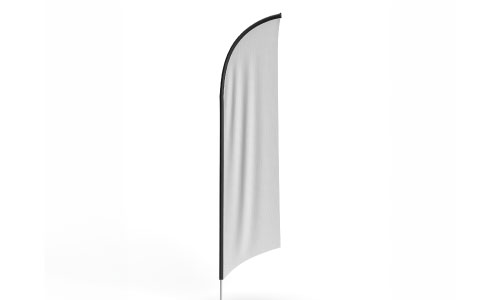 Black pole pocket option for  a feather flag.