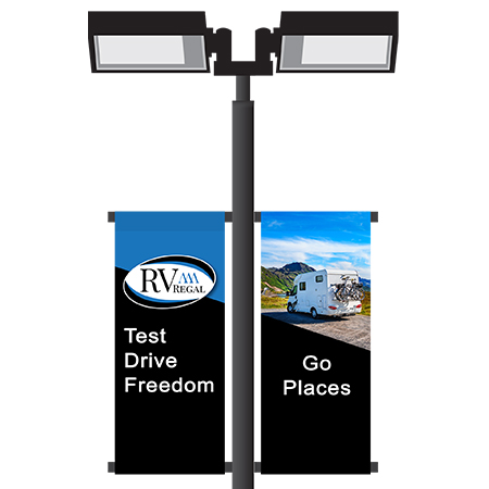 RV Dealership Double Sided Pole Banners | Banners.com