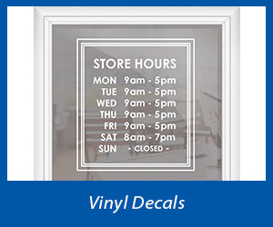 Adhesive VInyl Decals for Windows | Banners.com