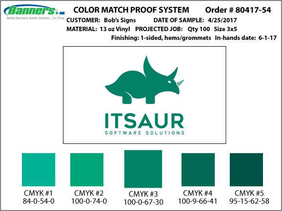 color match proof system