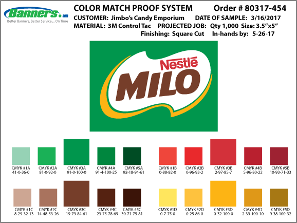 color match proof system