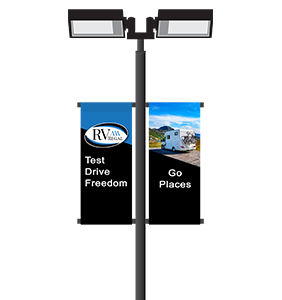 RV Dealership Custom Double Sided Pole Banners | Banners.com