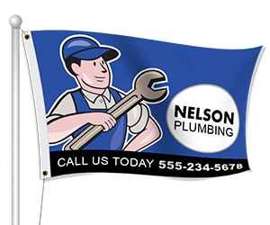 Fabric Flags for Plumbing Business | Banners.com