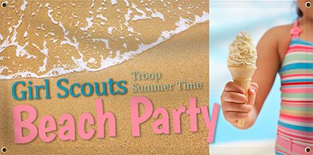 Girl Scouts - Beach Party Banner | Banners.com