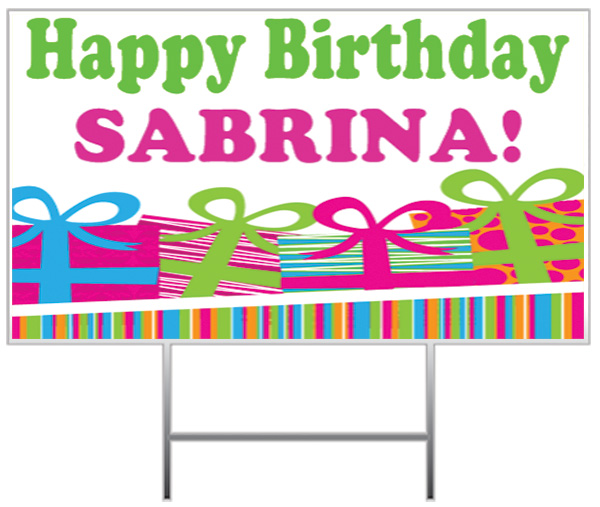 Happy Birthday Yard Sign Sample