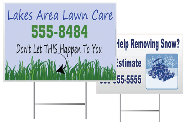 Lawn Care Service Yard Sign Examples from Banners.com 