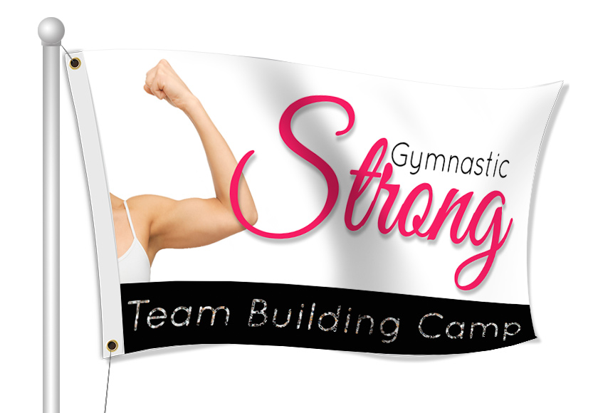 Custom Printed Gymnastic Fabric Flag | Banners.com