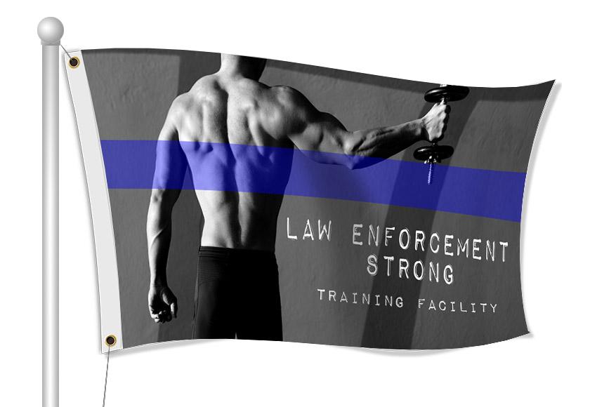 Custom Printed Law Enforcement Fabric Flag | Banners.com