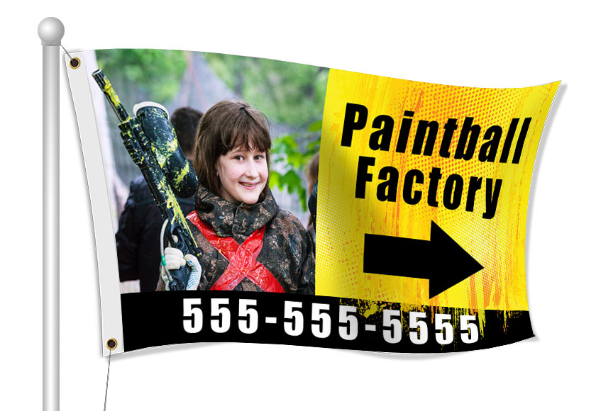 Custom Printed Paintball Fabric Flag | Banners.com