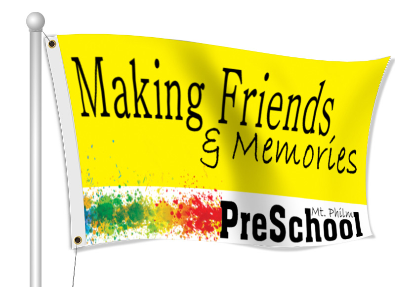 Custom Printed Preschool Fabric Flag | Banners.com