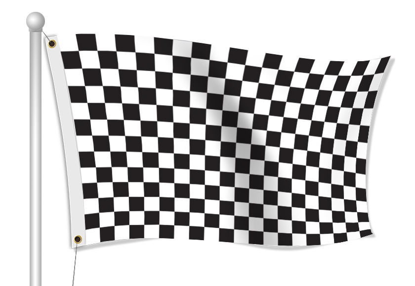 Custom Printed Finish Line Fabric Flag | Banners.com