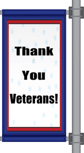 Veterans Day Pole Banners | Banners.com