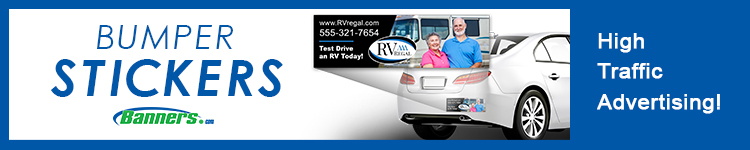 RV Dealership Custom Bumper Stickers | Banners.com