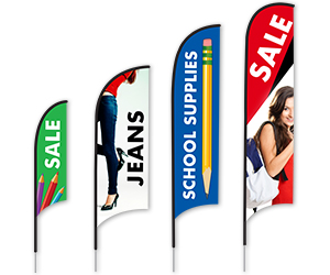 Back to School Razor Feather Flags | Banners.com