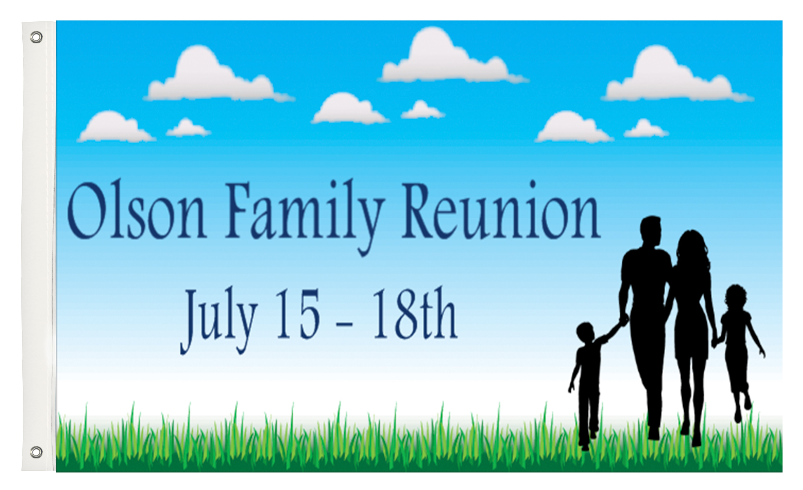 Custom Printed Reunion Fabric Flag | Banners.com