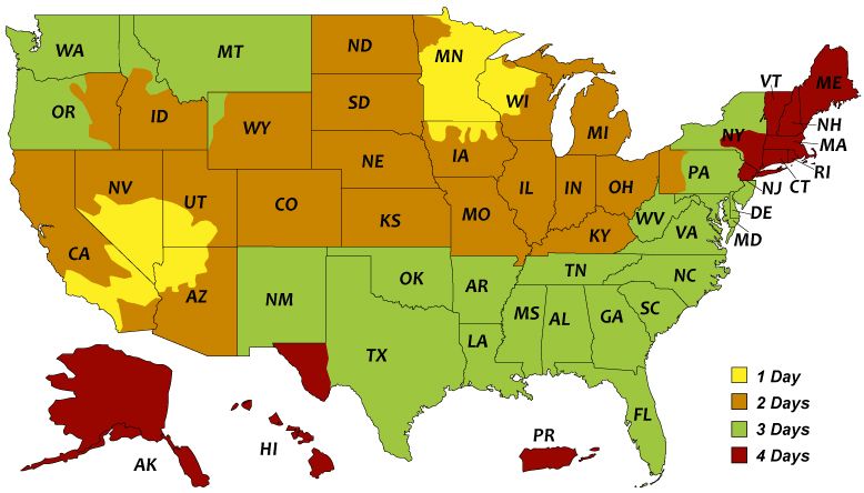 Wholesalebannerz.com | UPS Ground Shipping Map