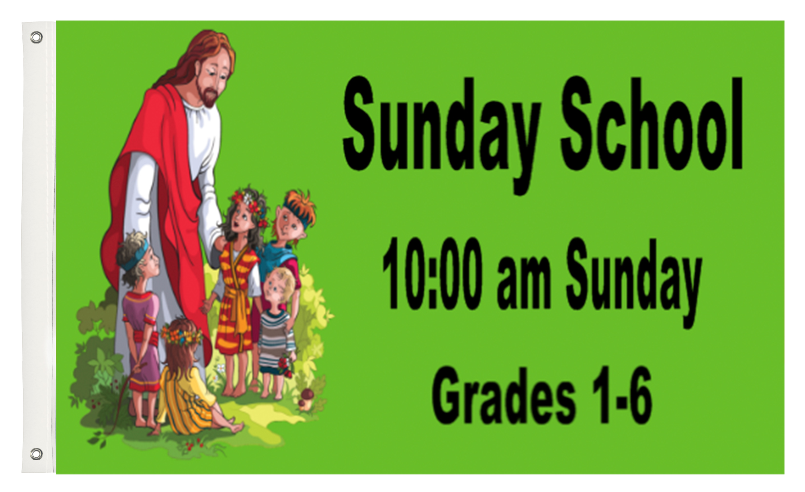 Custom Printed Sunday School Fabric Flag | Banners.com