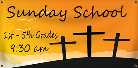 Sunday School Banners - Custom Vinyl Church Banners