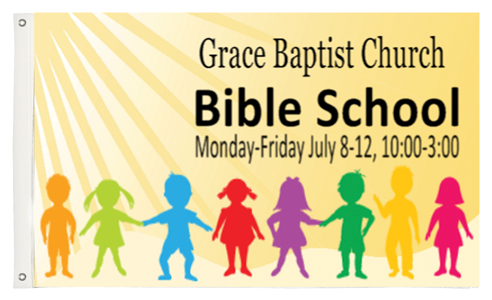 Custom Printed Vacation Bible School Fabric Flag | Banners.com