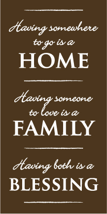 Home Family Blessing Wall Graphic