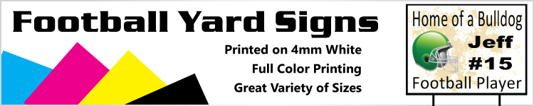 Football Yard Signs - Order Custom Yard Signs Online