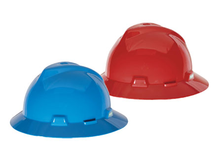 MSA V-Gard Full Brim Hard Hats