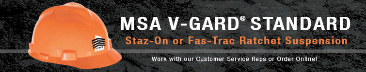 MSA V-Gard Standard Hard Hats | CustomHardHats.com