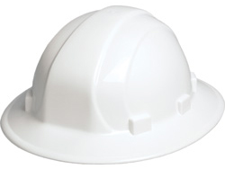 ERB American Full Brim white hard hat