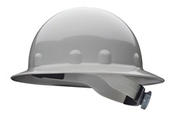 E-1 Fibre-Metal full brim gray hard hat