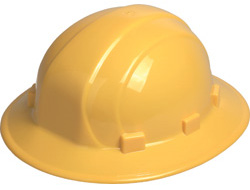 ERB Omega II Full Brim - Yellow Hard Hat | Customhardhats.com