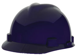 MSA V-Gard® Standard - Custom Dark Blue Hard Hat | Customhardhats.com