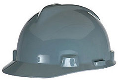 MSA V-Gard standard gray hard hat