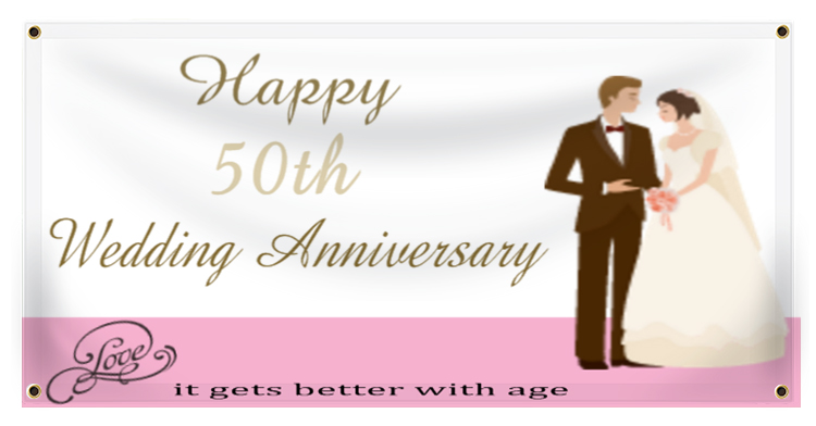 Anniversary Banner Idea | LawnSigns.com