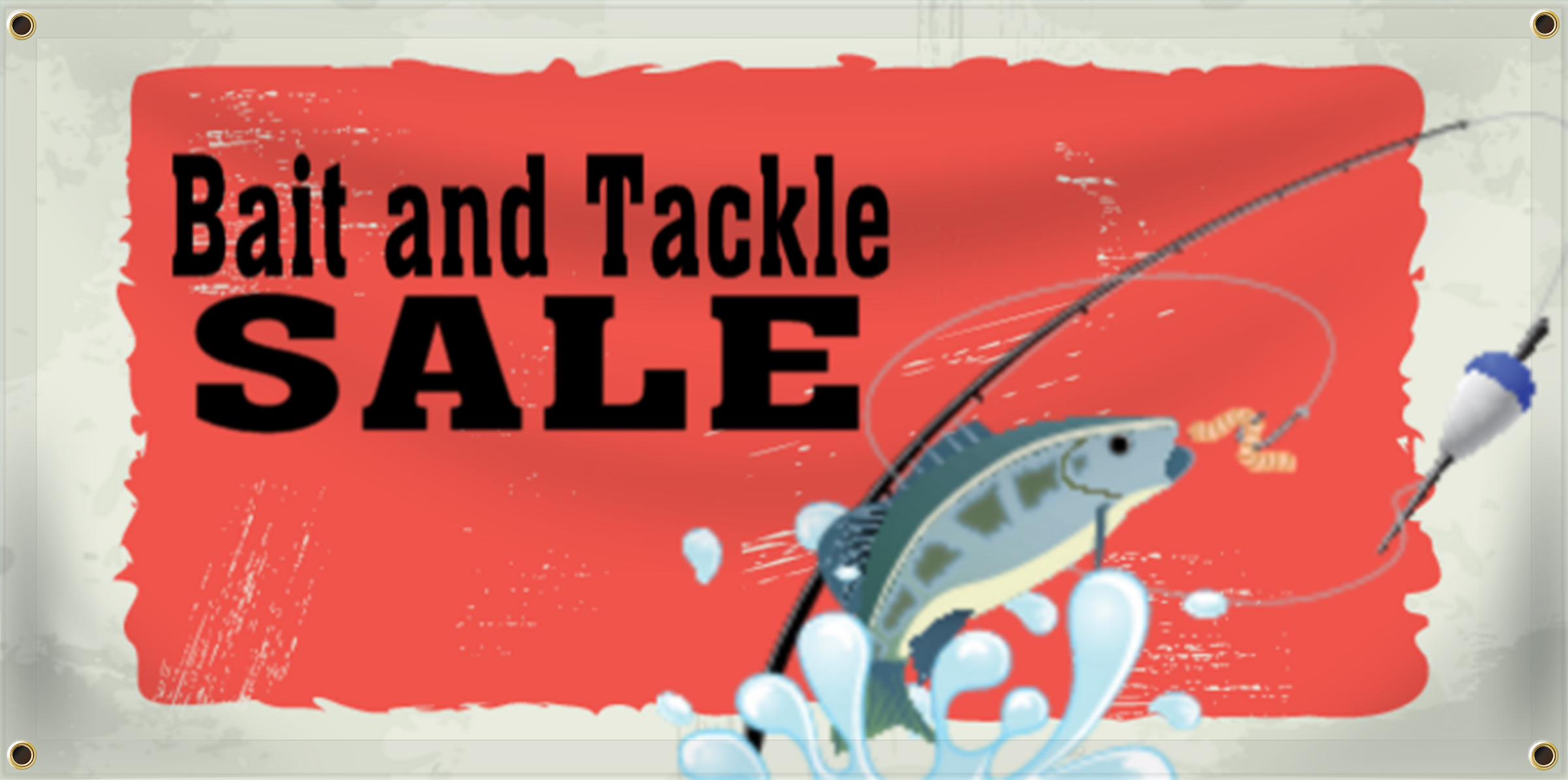 Bait and Tackle Banner Idea | LawnSigns.com