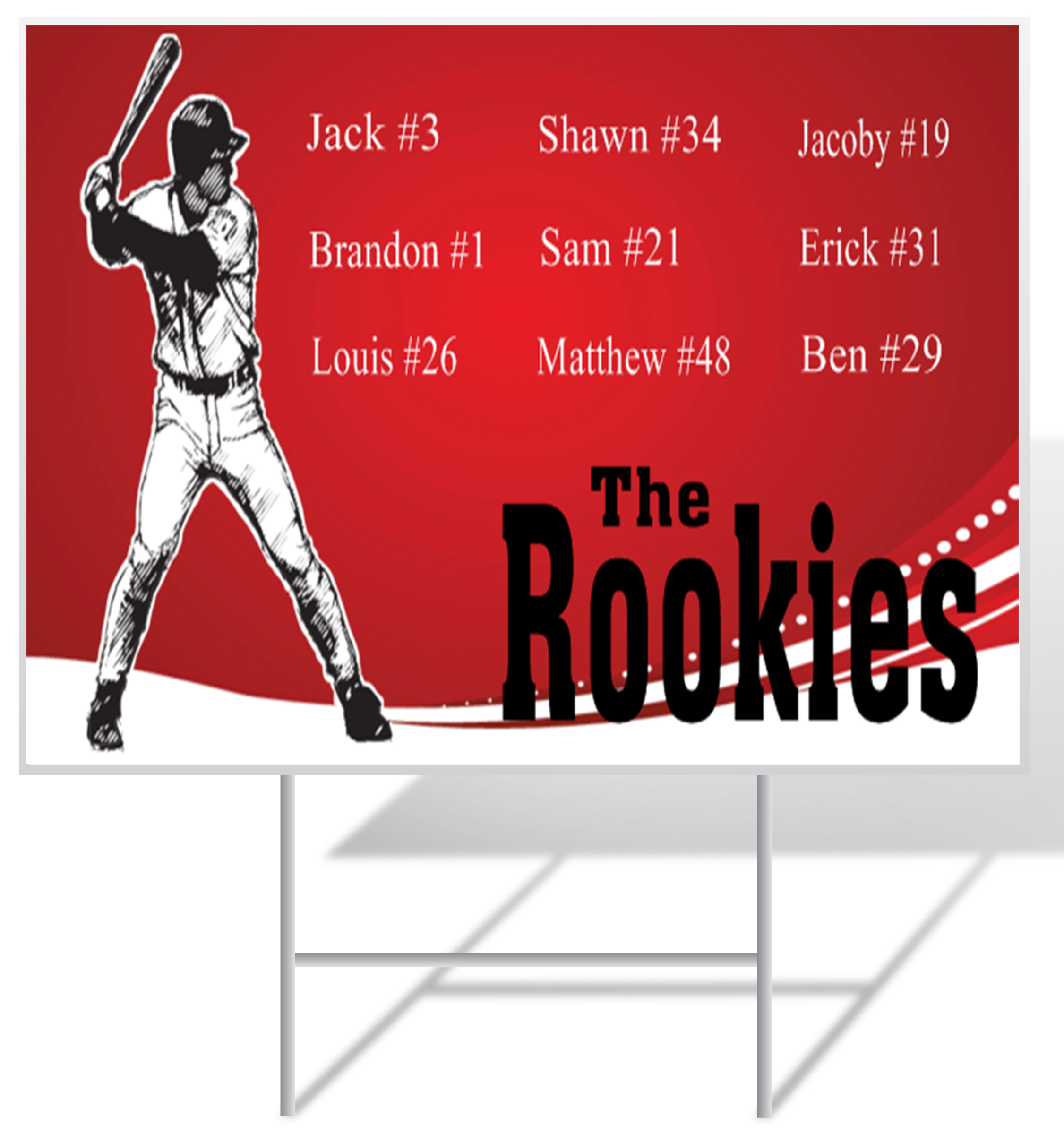 Baseball Advertising Lawn Sign Example | LawnSigns.com