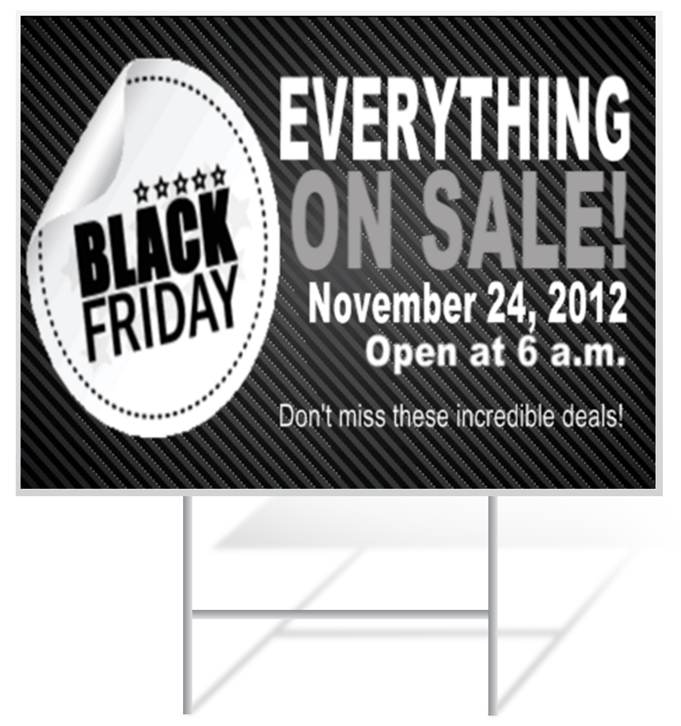 Black Friday Lawn Sign Example | LawnSigns.com